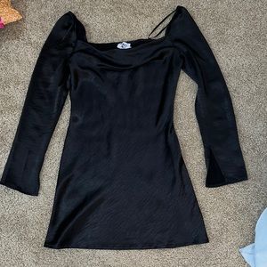 Princess Polly, long sleeve, black mini dress